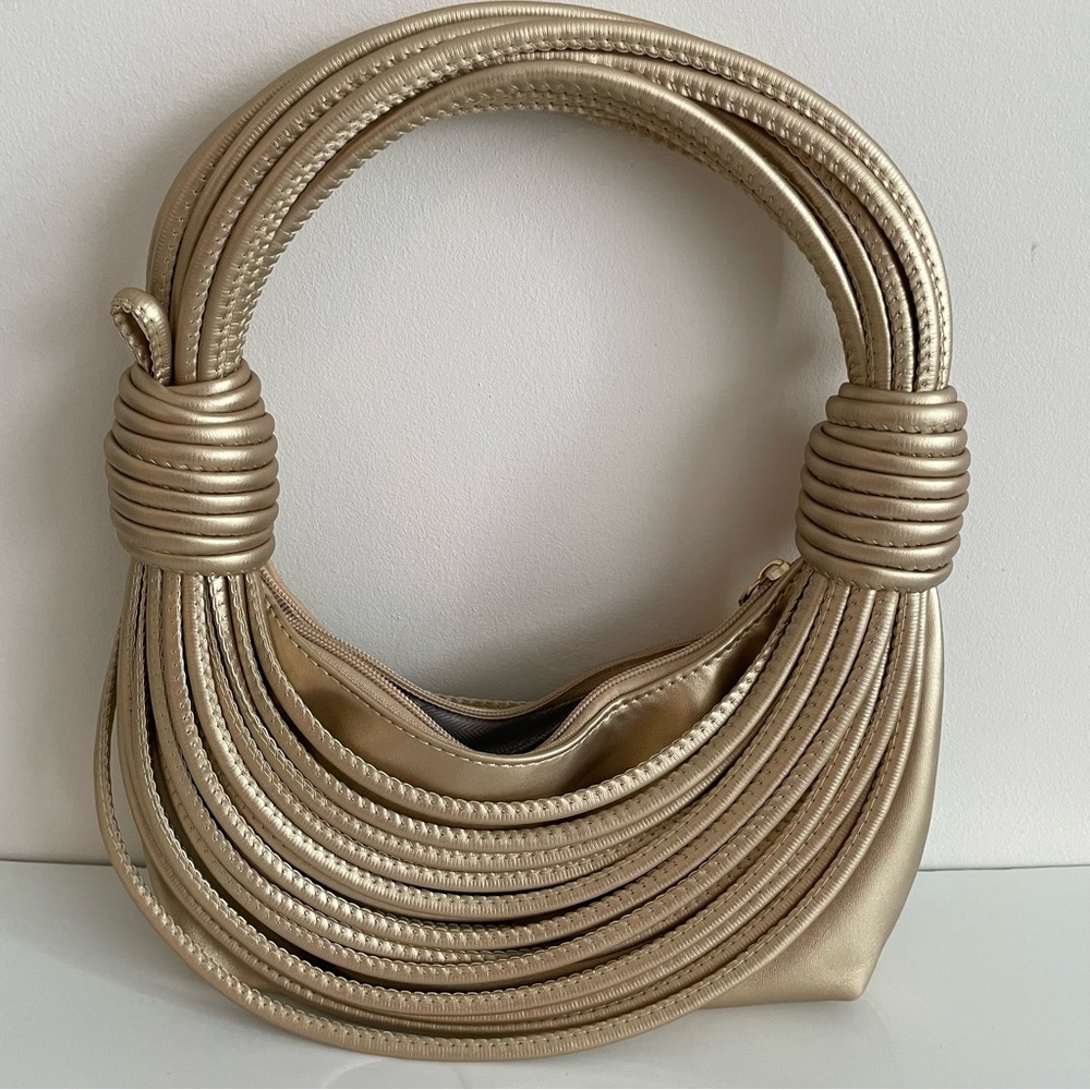 Like New: Hobo Style Gold Toned Handbag
